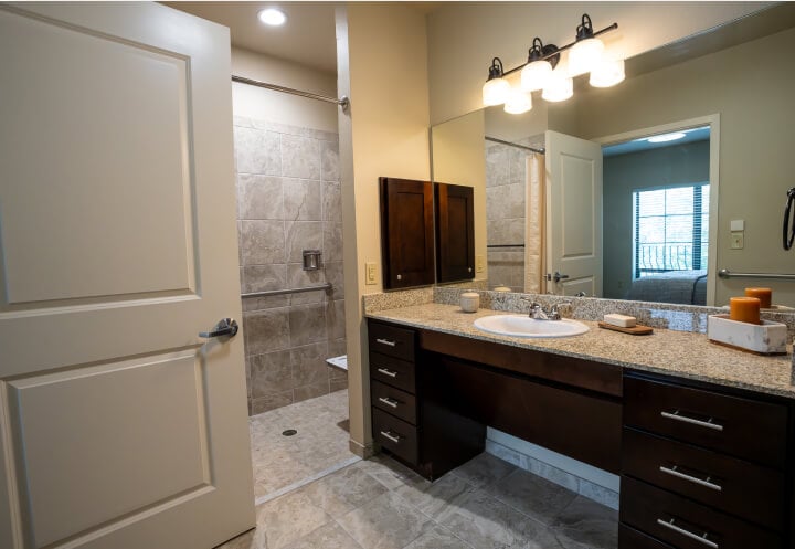 Spacious Bathroom of a Memory Care Unit Spacious Bathroom of a Memory Care Unit